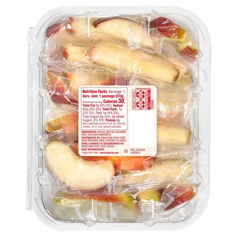 Bowl &amp; Basket Sliced Sweet Red Apples, 2 oz, 6 count