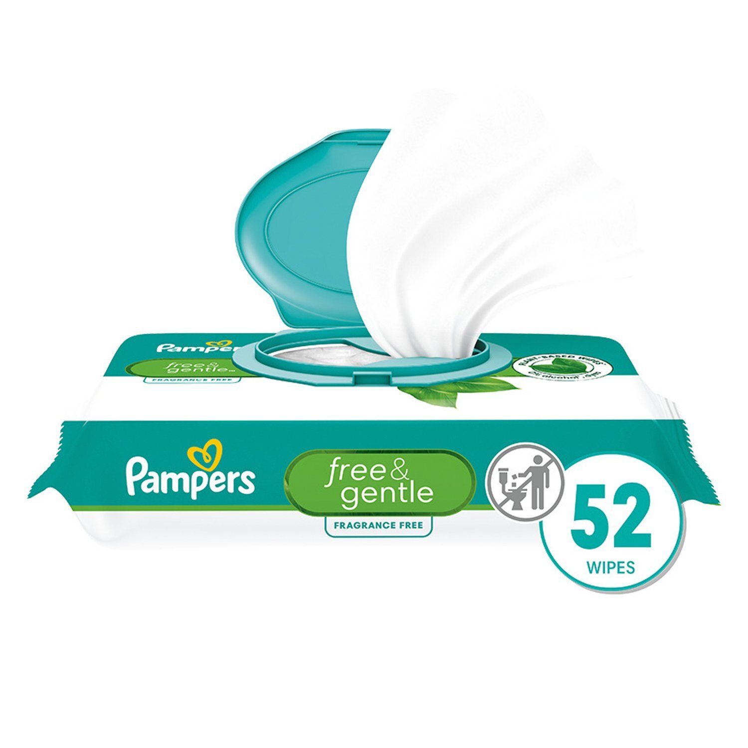 Pampers Ultraclean Fragrance Free Wipes, 52 count