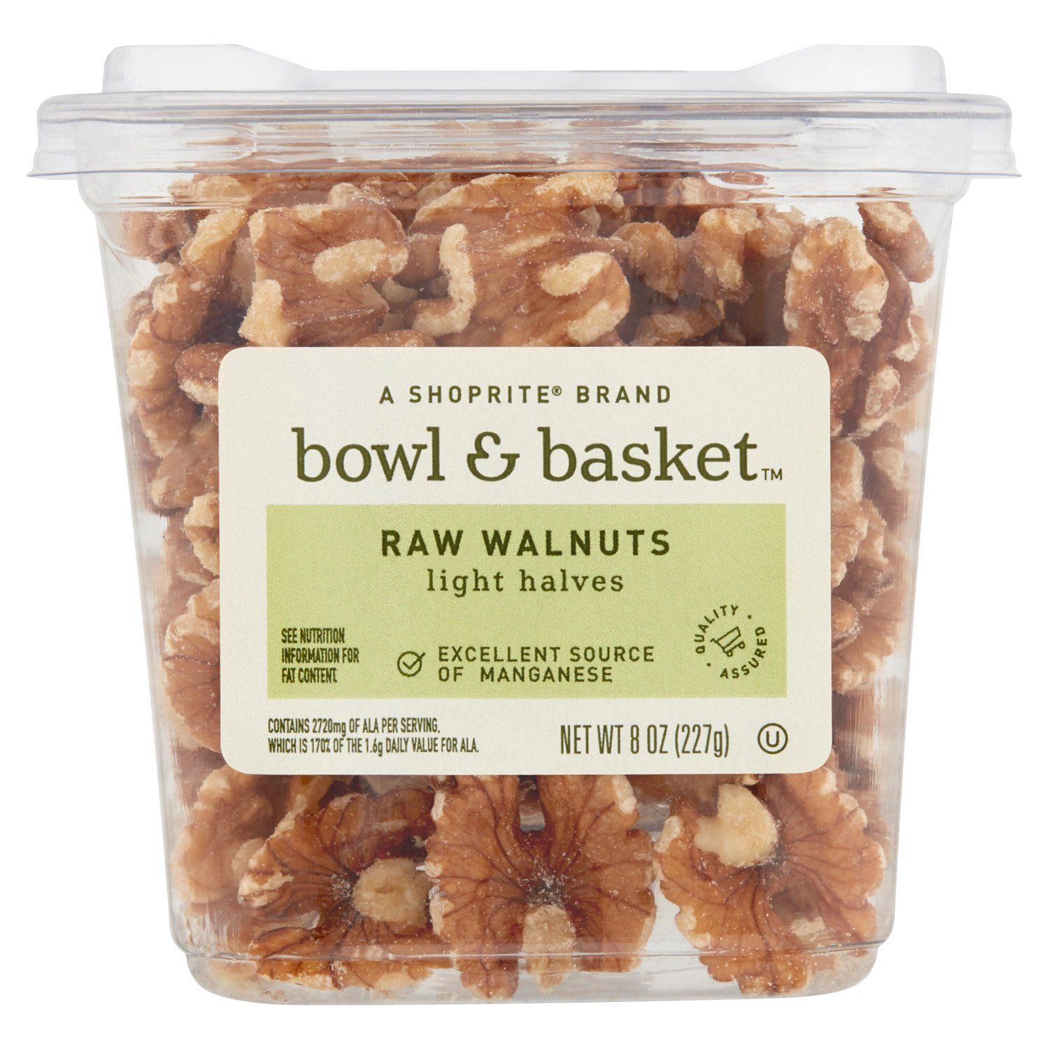 Bowl &amp; Basket Light Halves Raw Walnuts, 8 oz
