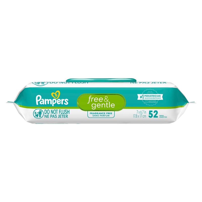Pampers Ultraclean Fragrance Free Wipes, 52 count