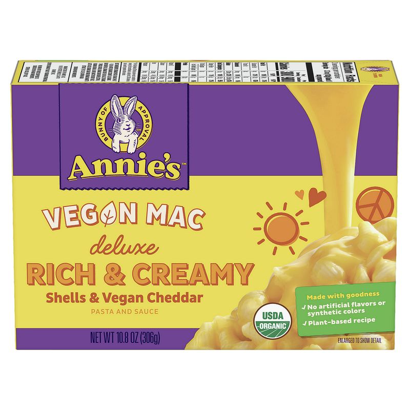 Annie's Deluxe Rich &amp; Creamy Shells &amp; Cheddar Vegan Mac, 10.8 oz