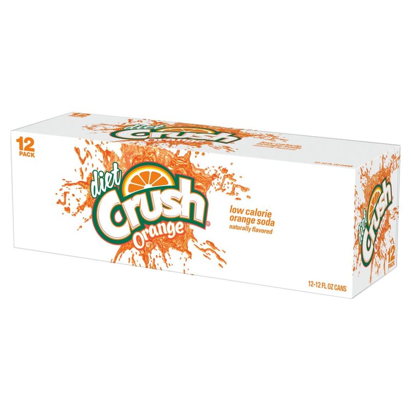 Diet Crush Low Calorie Orange Soda, 12 fl oz, 12 count