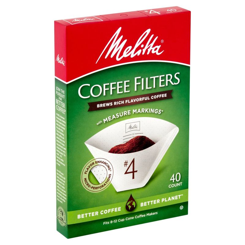 Melitta #4 Cone Coffee Filters, 40 count