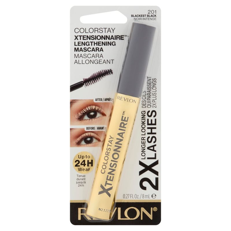 Revlon ColorStay 201 Blackest Black Xtensionnaire Lengthening Mascara, 0.27 fl oz