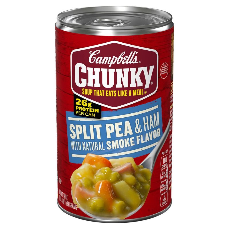 Campbell's Chunky Split Pea &amp; Ham with Natural Smoke Flavor Soup, 19 oz