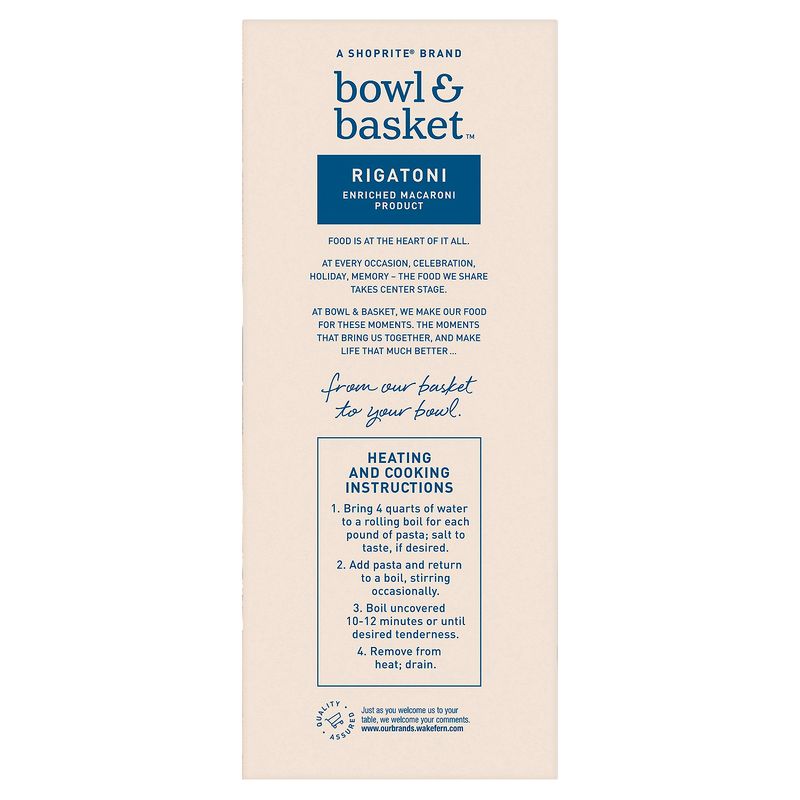 Bowl &amp; Basket Rigatoni, 16 oz