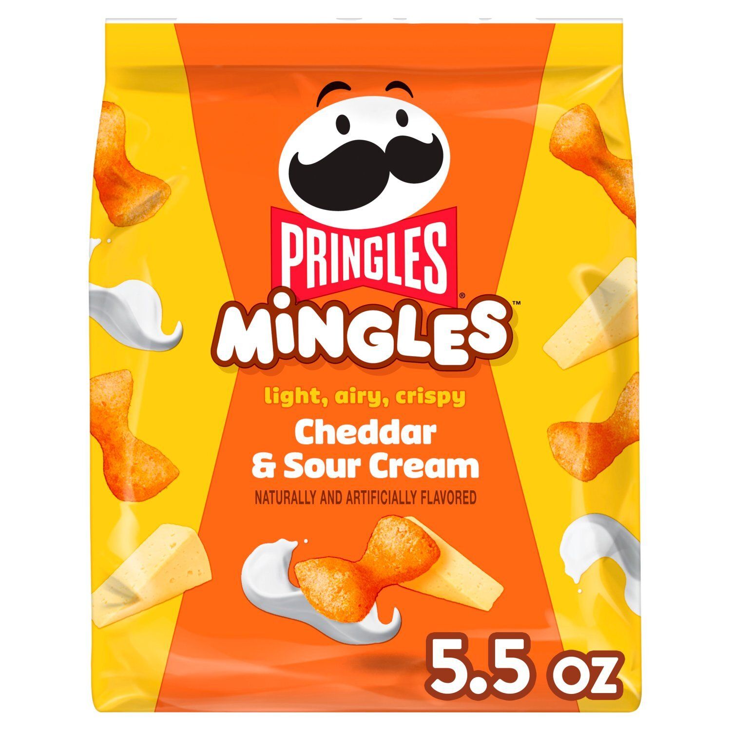 Pringles Mingles Cheddar &amp; Sour Cream Flavored Puffed Snacks, 5.5 oz