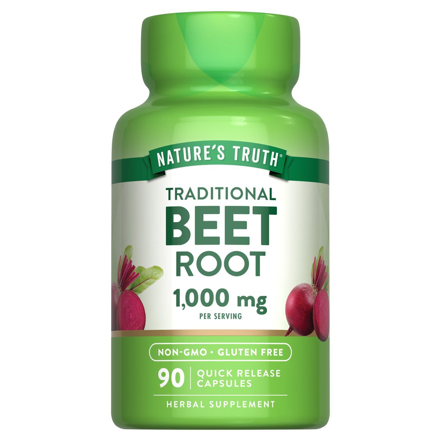 Nature's Truth Traditional Beet Root Herbal Supplement, 1,000 mg, 90 count