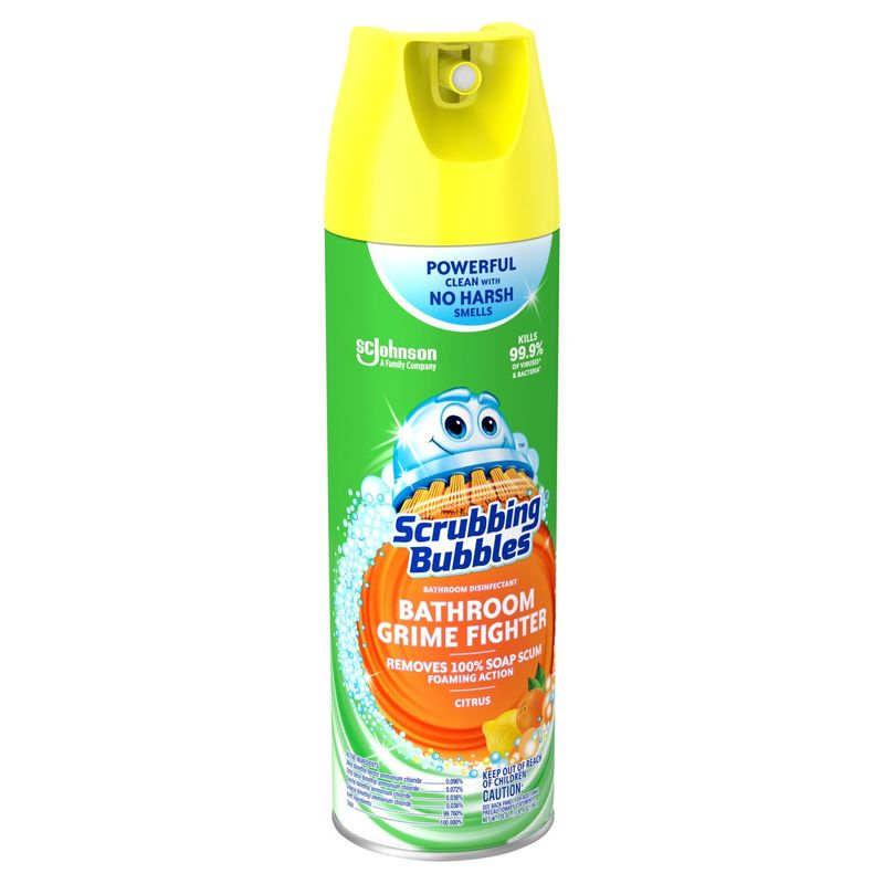 Scrubbing Bubbles Citrus Grime Fighter Bathroom Disinfectant, 20 oz