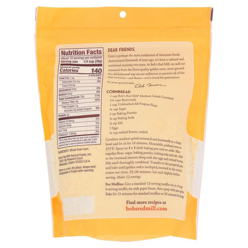 Bob's Red Mill Medium Grind Cornmeal, 24 oz