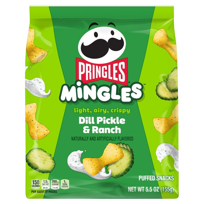 Pringles Mingles Dill Pickle &amp; Ranch Puffed Snacks, 5.5 oz