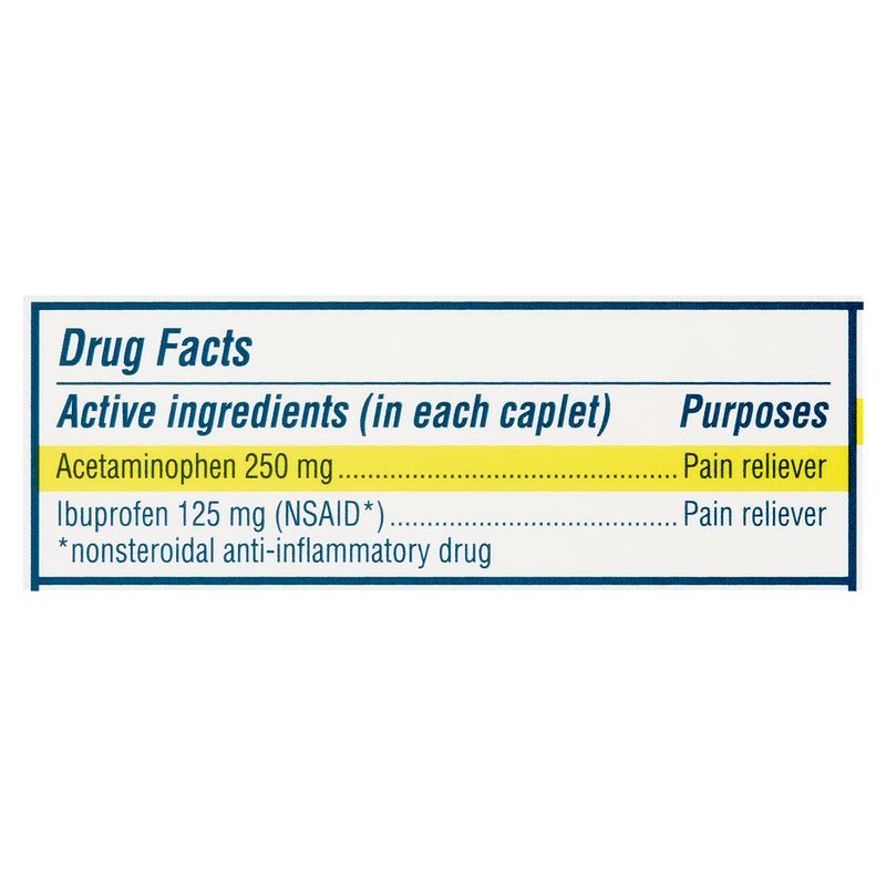 Advil Dual Action with Acetaminophen Caplets, 144 count