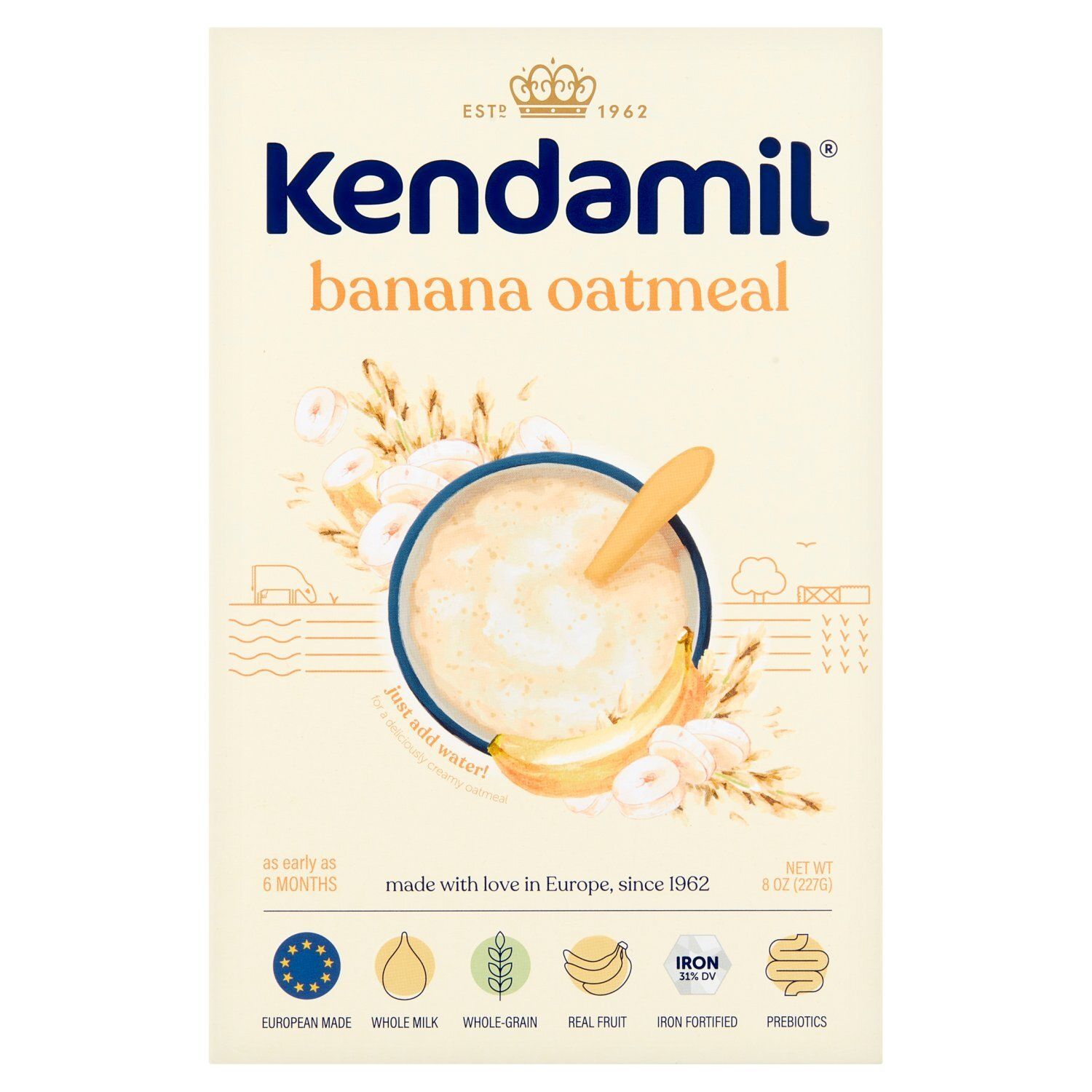Kendamil Banana Oatmeal, 8 oz