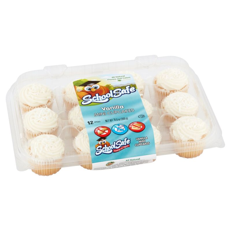 School Safe Vanilla Mini Cupcakes, 12 count, 10.6 oz