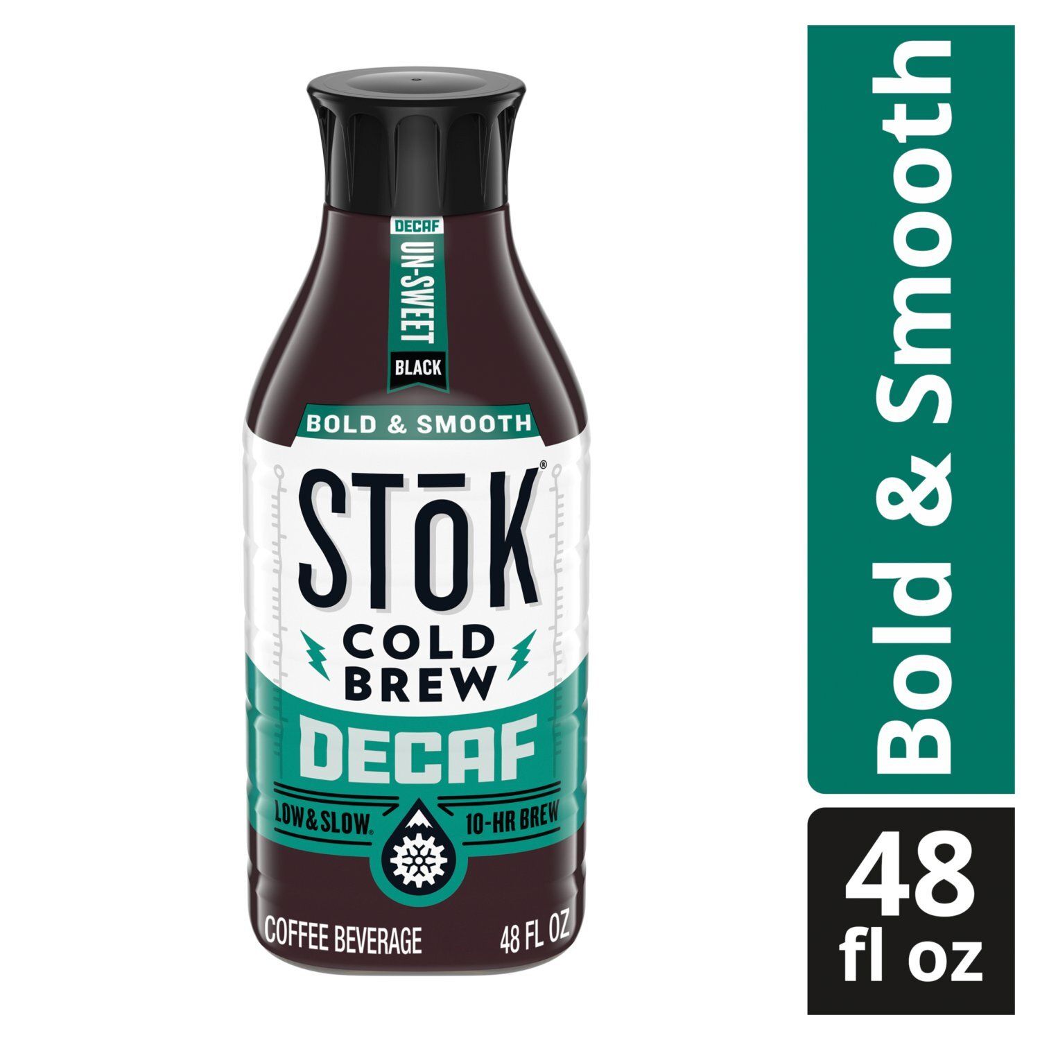 STōK Cold Brew Decaf Un-Sweet Black Coffee Beverage, 48 fl oz