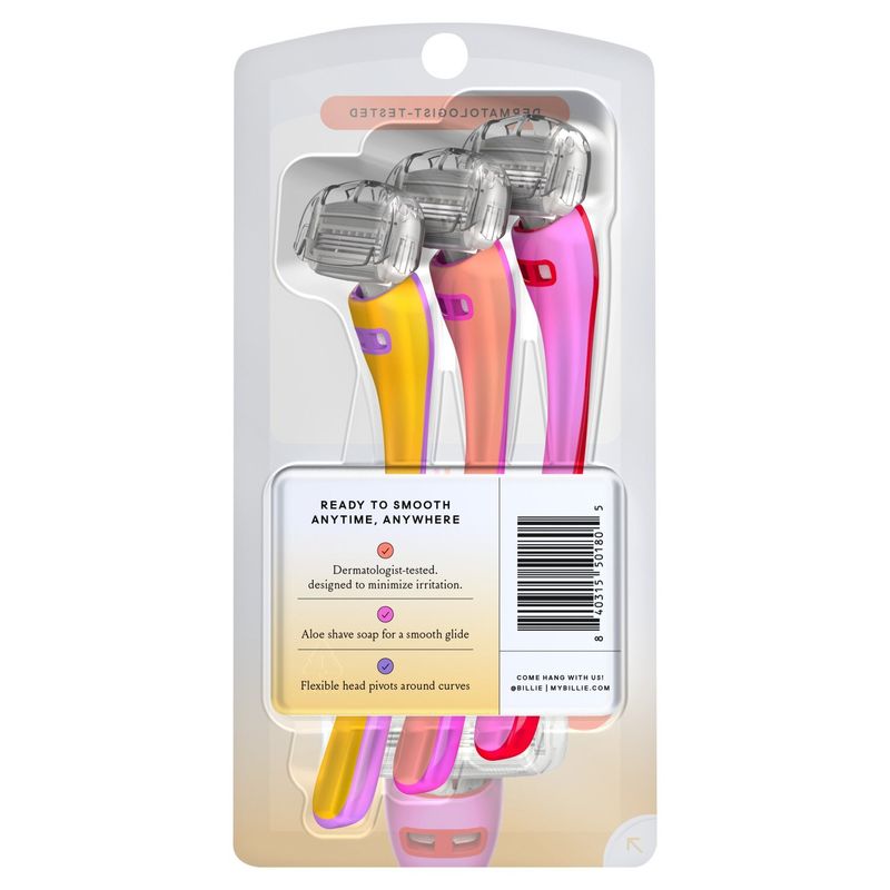 Billie The Sunburst Set Blade Razors, 3 count