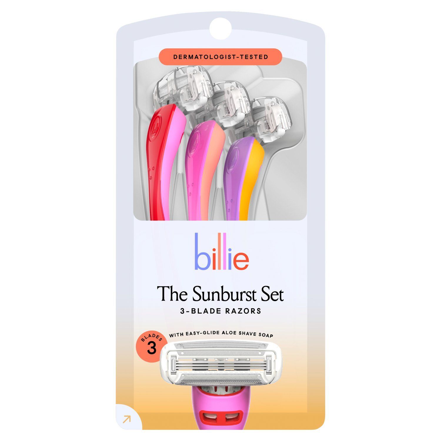 Billie The Sunburst Set Blade Razors, 3 count