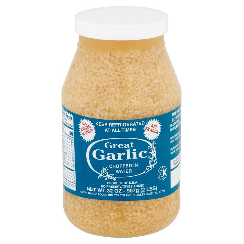 Great Garlic Chopped in Water Garlic, 32 oz