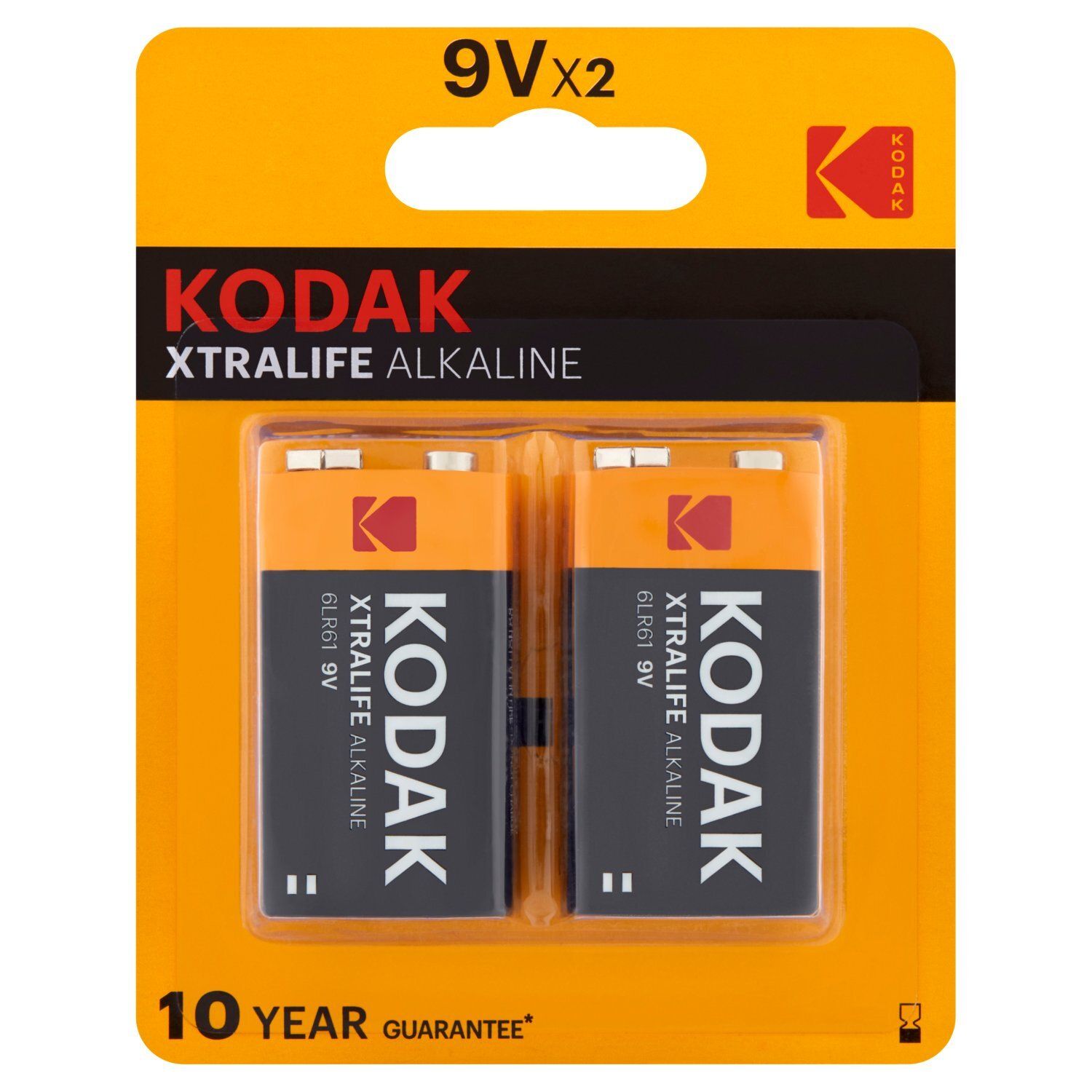 Kodak 9V Xtralife Alkaline Batteries, 2 count