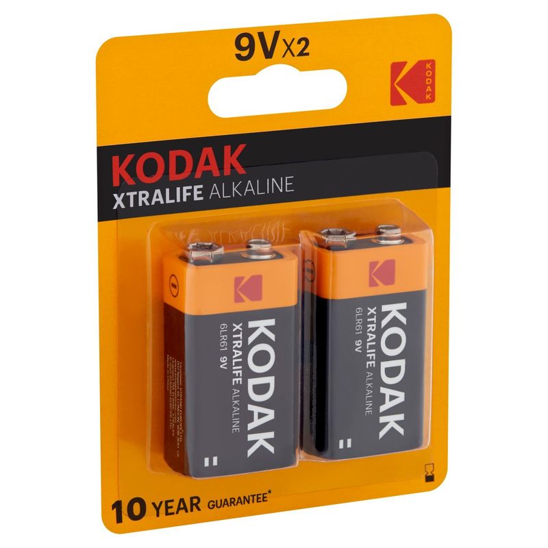 Kodak 9V Xtralife Alkaline Batteries, 2 count