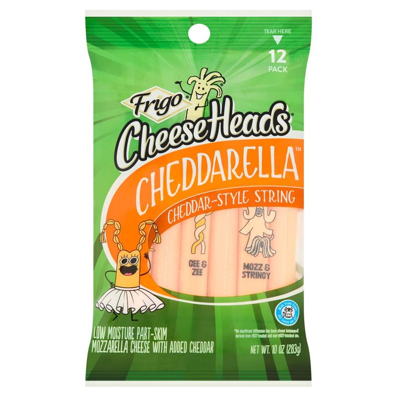 Coco String Cheddar Frigo CheeseHeads Cheddarella Cheddar-Style Cheese String, 12 count, 10 oz