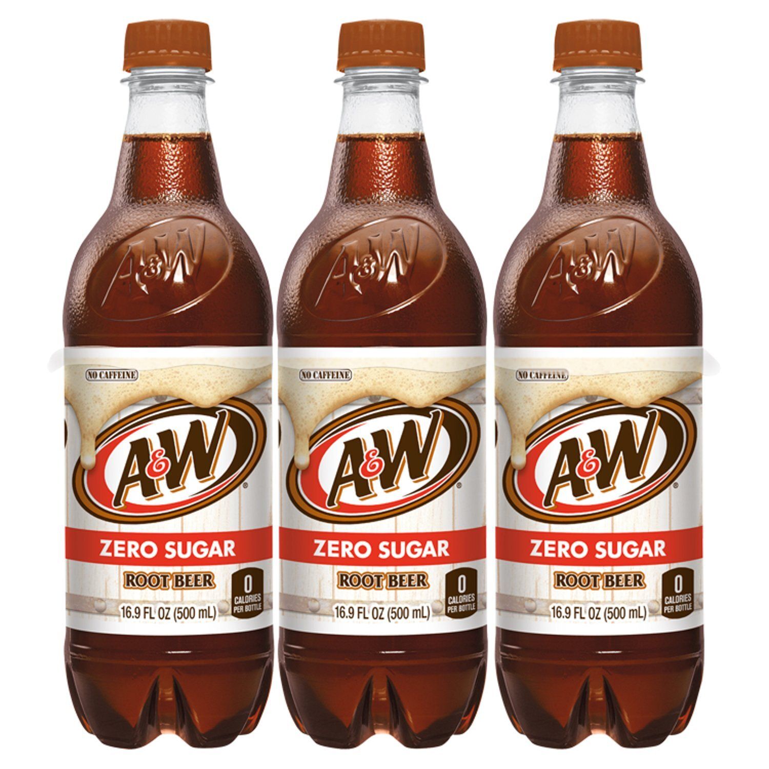 A&amp;W Zero Sugar Root Beer, 6 count, 16.9 fl oz