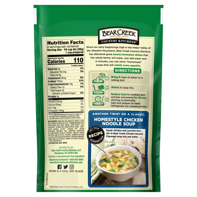 Bear Creek Country Kitchens Chicken Noodle Flavored Soup Mix Family Size, 8.4 oz