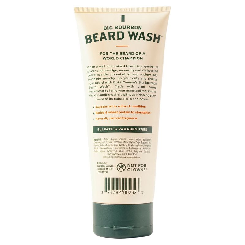 Duke Cannon Supply Co. Big Bourbon Beard Wash, 6 fl oz