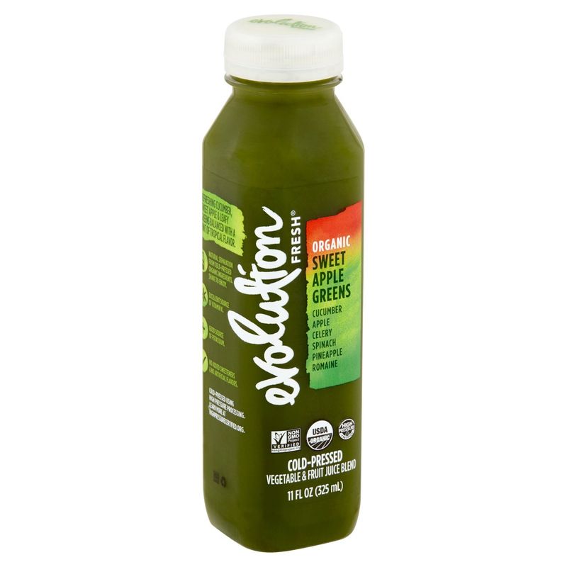 Evolution Fresh Organic Sweet Apple Greens Cold-Pressed Vegetable &amp; Fruit Juice Blend, 11 fl oz
