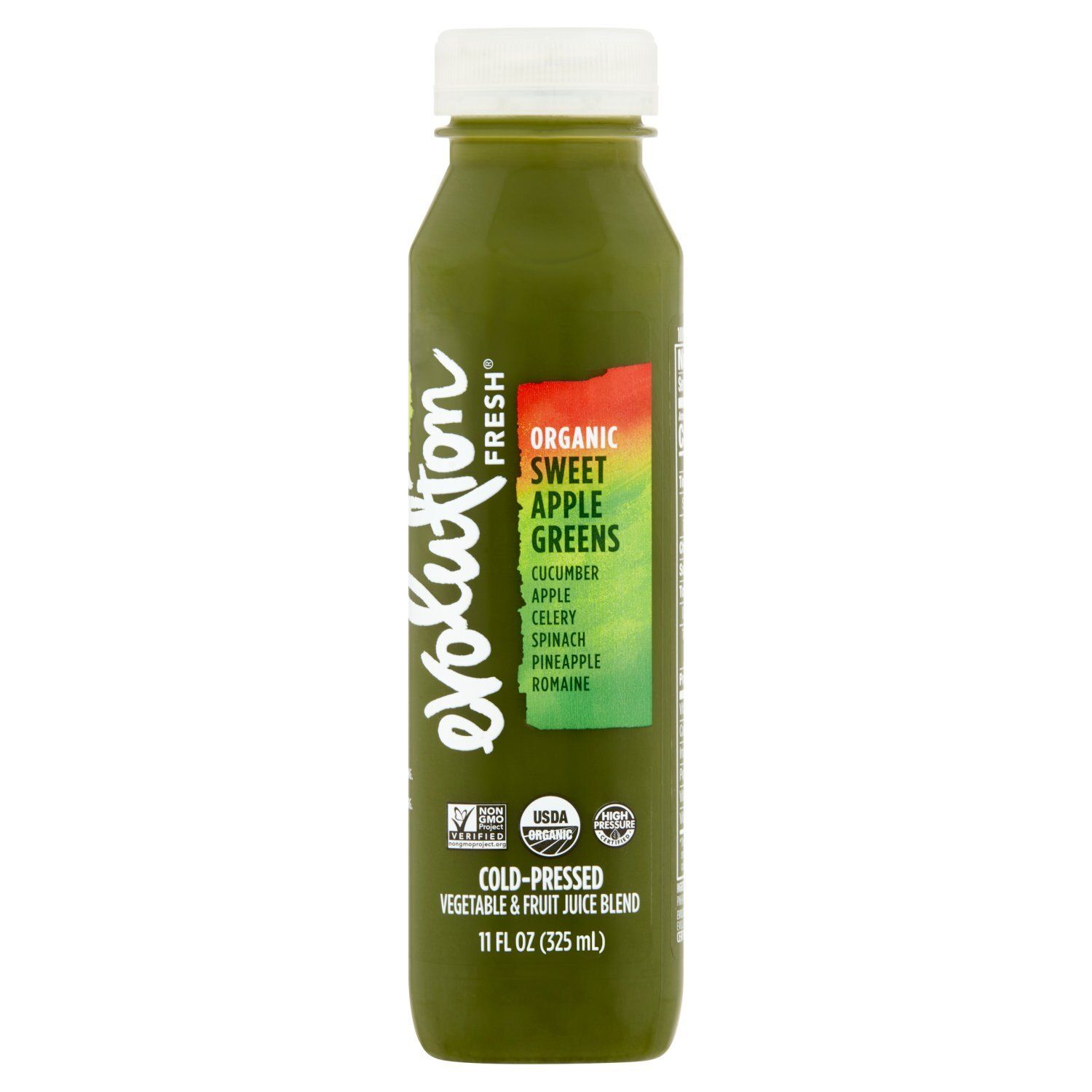 Evolution Fresh Organic Sweet Apple Greens Cold-Pressed Vegetable &amp; Fruit Juice Blend, 11 fl oz