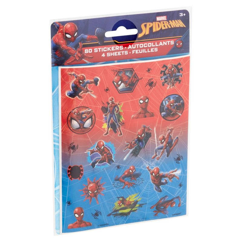 Marvel Spider-Man Stickers Sheets, 3+, 4 count