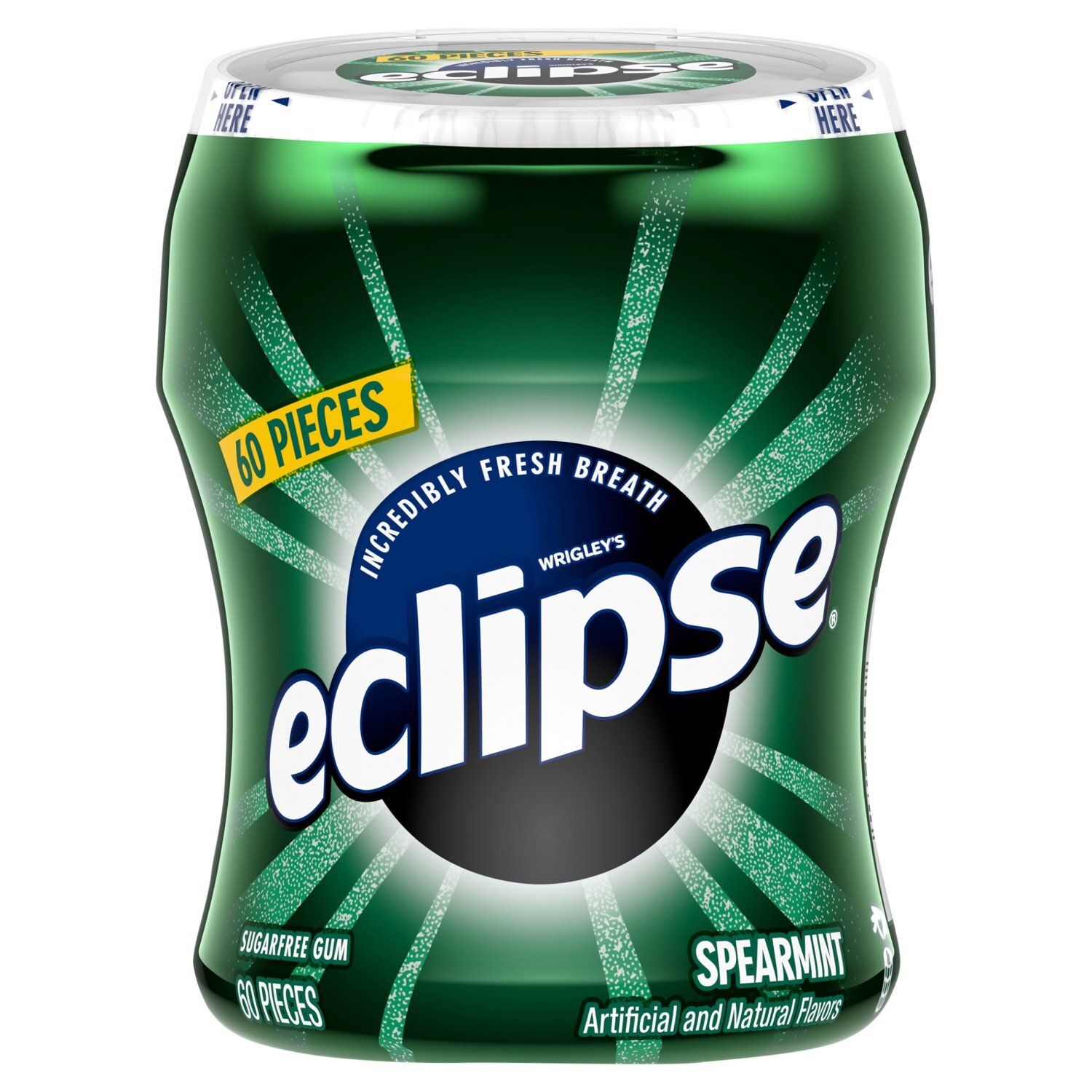 Wrigley's Eclipse Spearmint Sugarfree Gum, 60 count