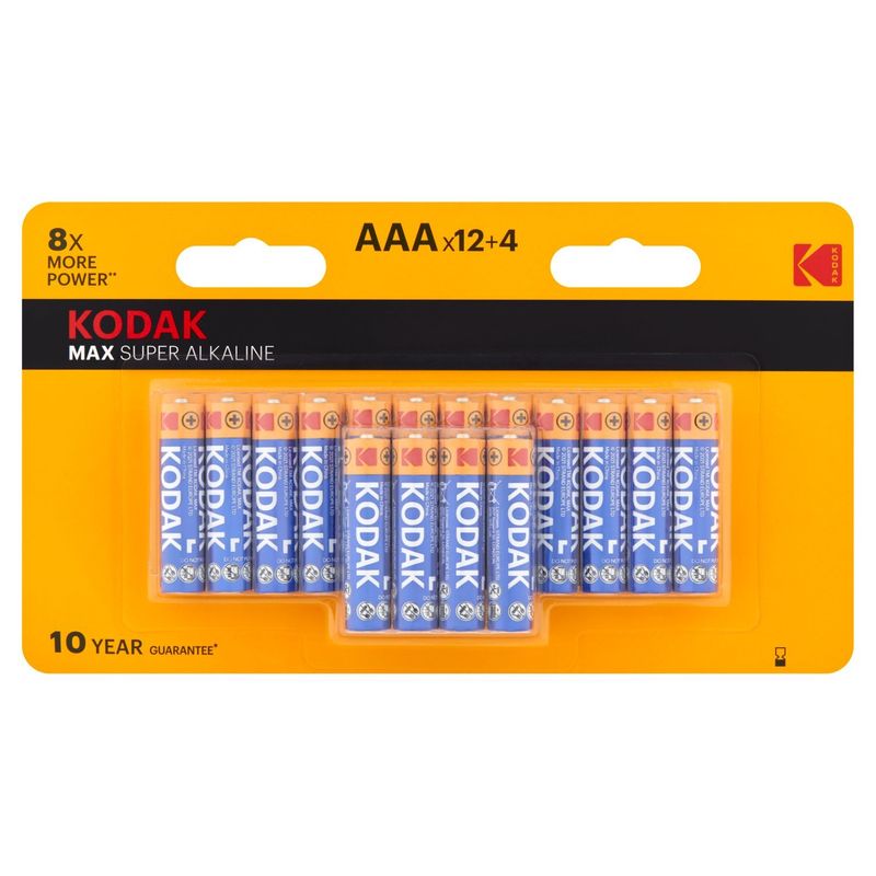 Kodak AAA Max Super Alkaline Batteries, 16 count