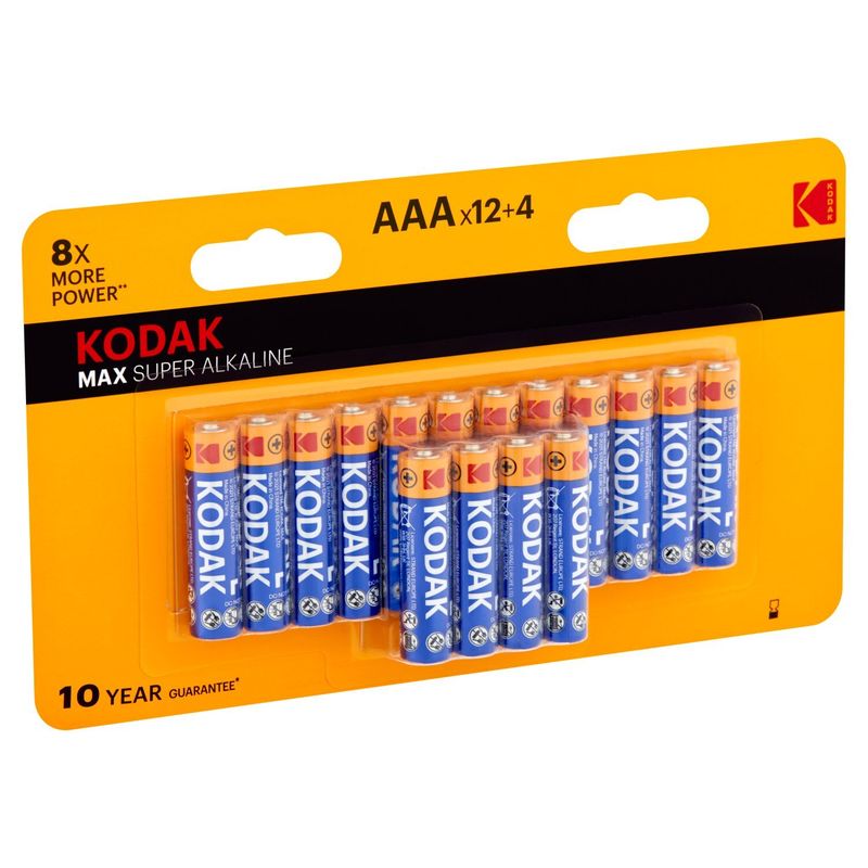 Kodak AAA Max Super Alkaline Batteries, 16 count