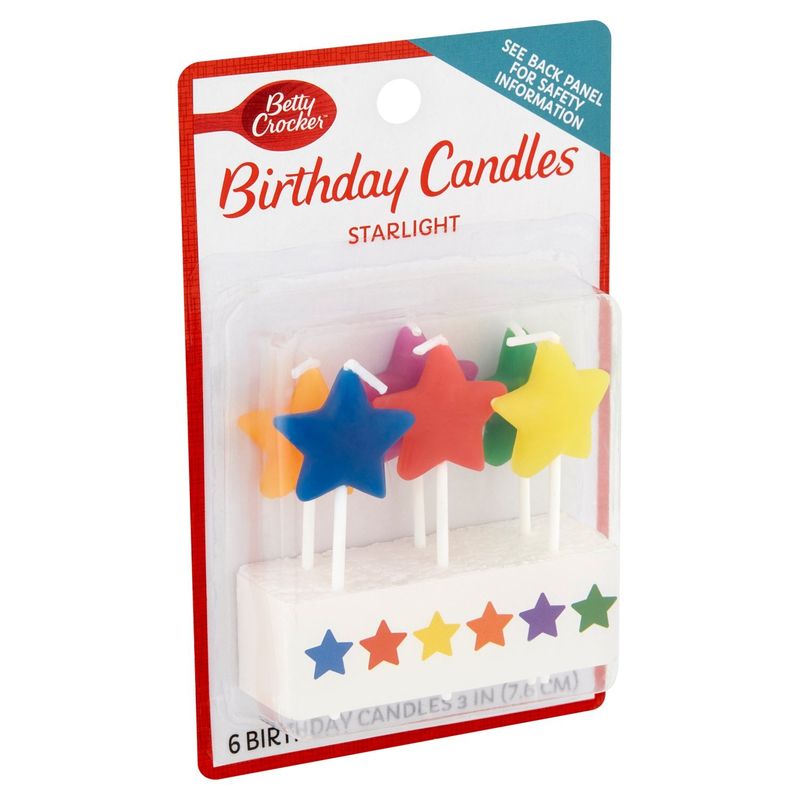 Betty Crocker Starlight Birthday Candles, 6 count