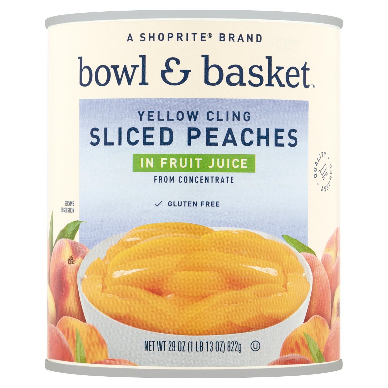Bowl &amp; Basket Yellow Cling Sliced Peaches in Fruit Juice, 29 oz