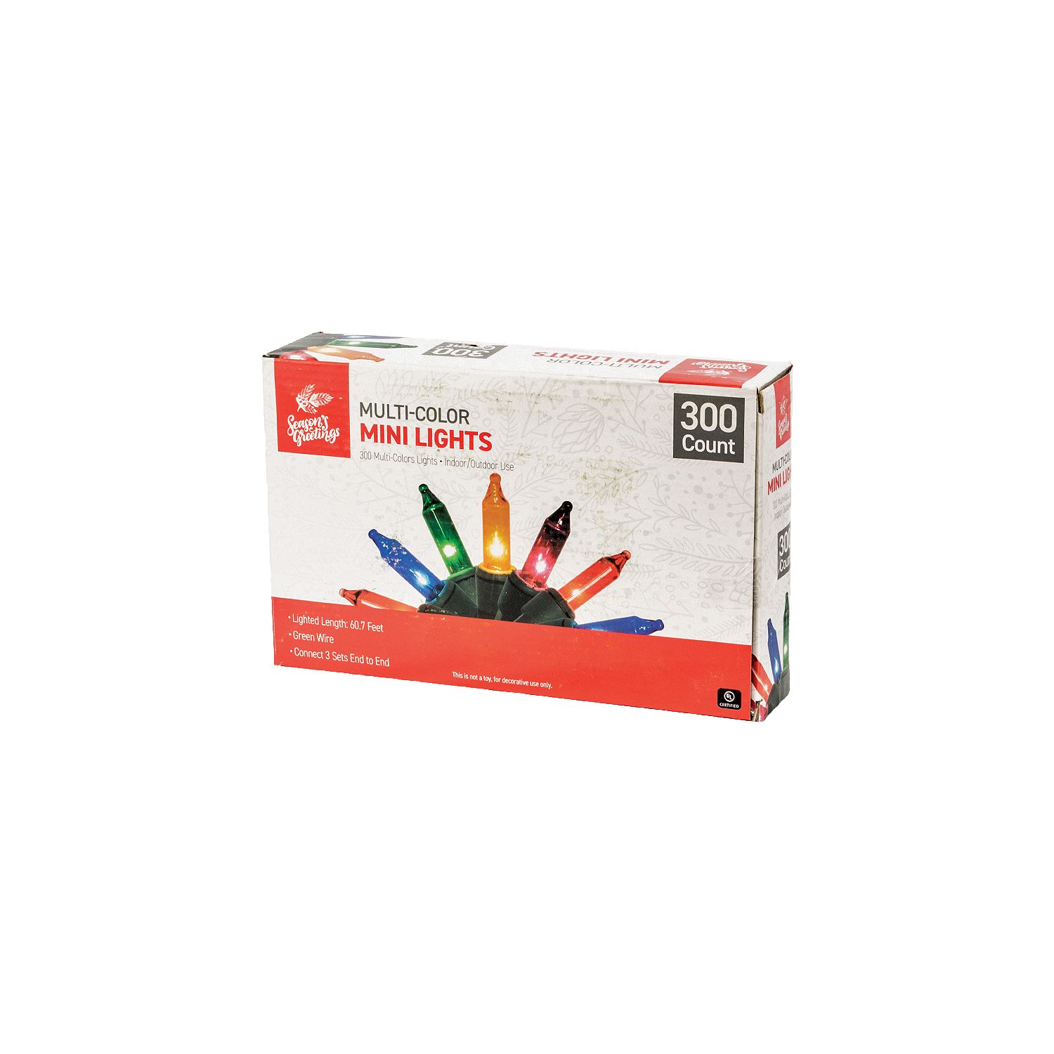 Season's Greetings Mini Lights, 300 Ct., Multi