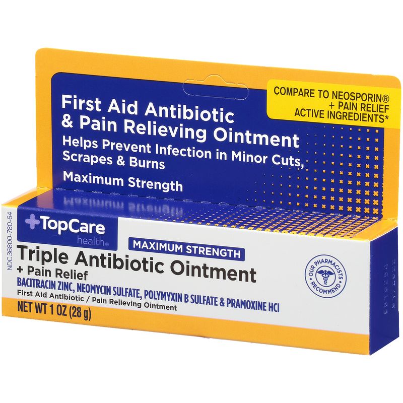 TopCare Triple Antibiotic Ointment - Maximum Strength, 1 oz