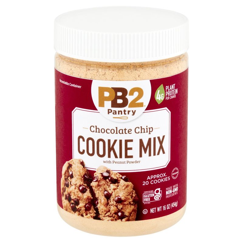 PB2 Pantry Chocolate Chip Cookie Mix with Peanut Powder, 16 oz