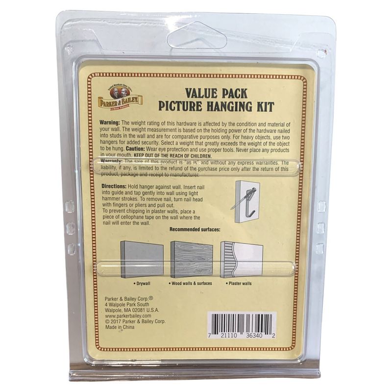 Parker &amp; Bailey Picture Hanging Kit Value Pack