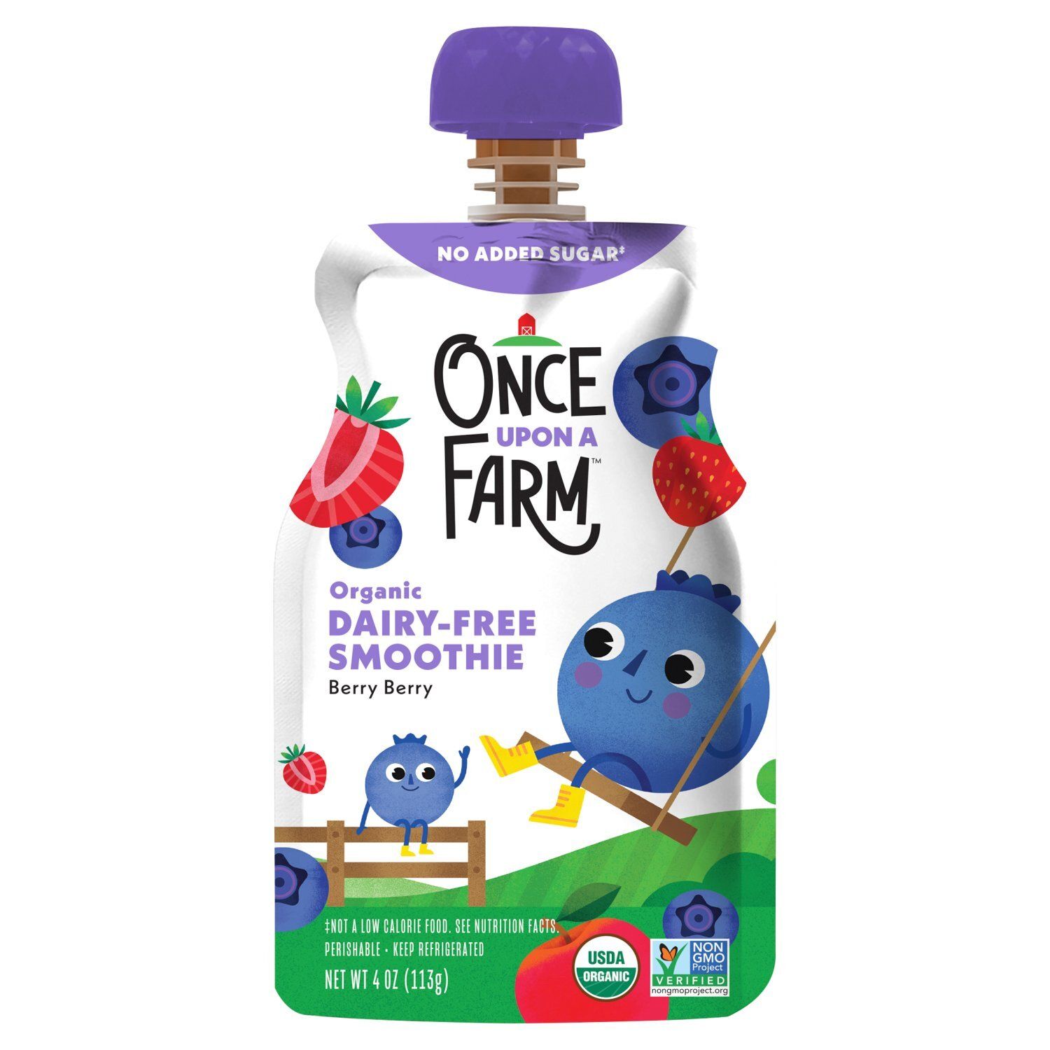 Once Upon a Farm Berry Berry Organic Dairy-Free Smoothie, 4 oz