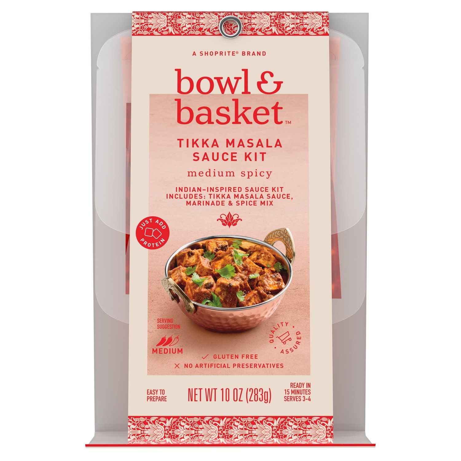 Bowl &amp; Basket Medium Spicy Tikka Masala Sauce Kit, 10 oz