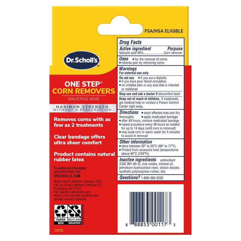 Dr. Scholl's One Step Corn Removers Medicated Bandages, 6 count