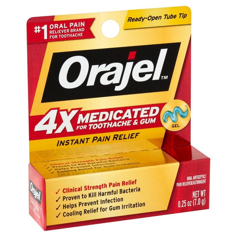Orajel Instant Pain Relief Gel, 0.25 oz