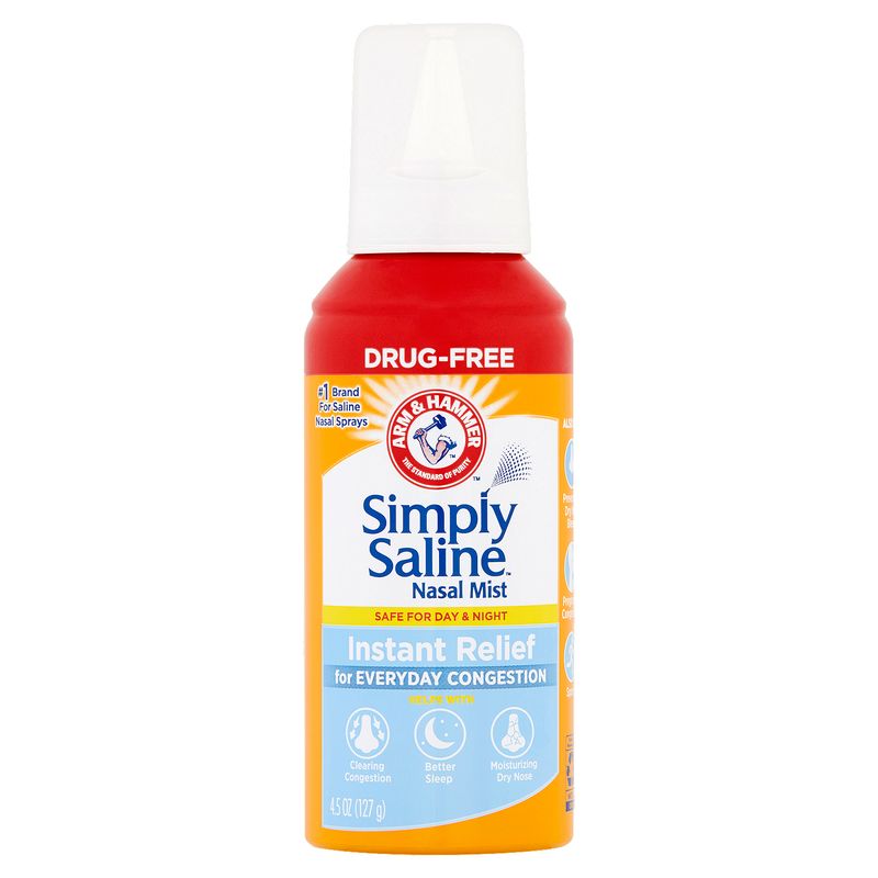 Arm &amp; Hammer Simply Saline Instant Relief Nasal Mist, 4.5 oz