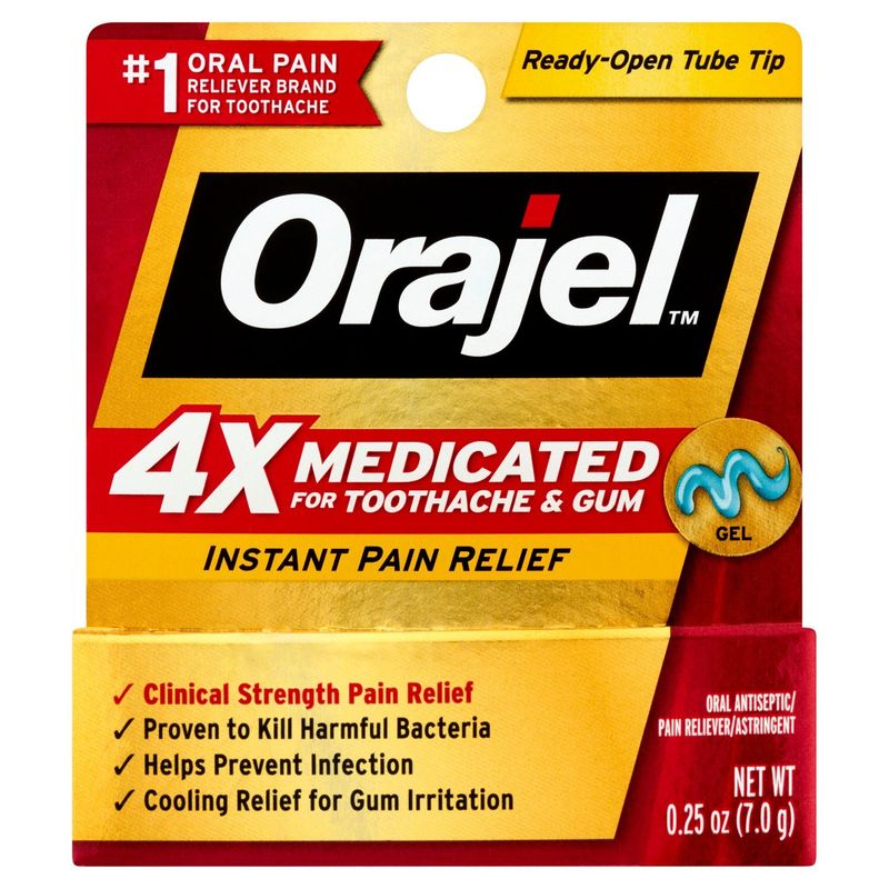 Orajel Instant Pain Relief Gel, 0.25 oz