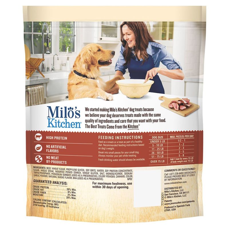 Milo's Kitchen Steak Grillers Recipe Homestyle Dog Treats, 10 oz