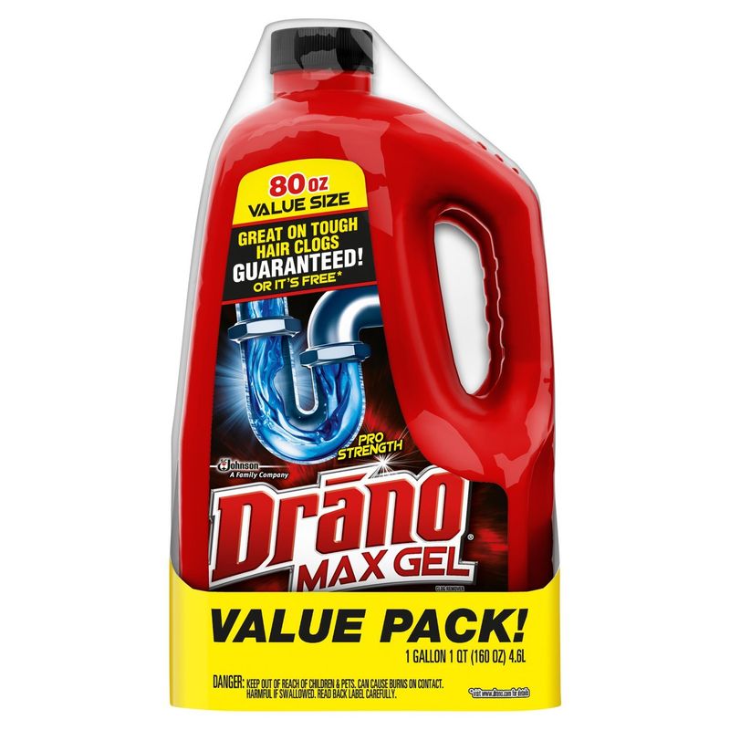 Drano Max Gel Clog Remover Value Pack!, 160 oz, 2 count