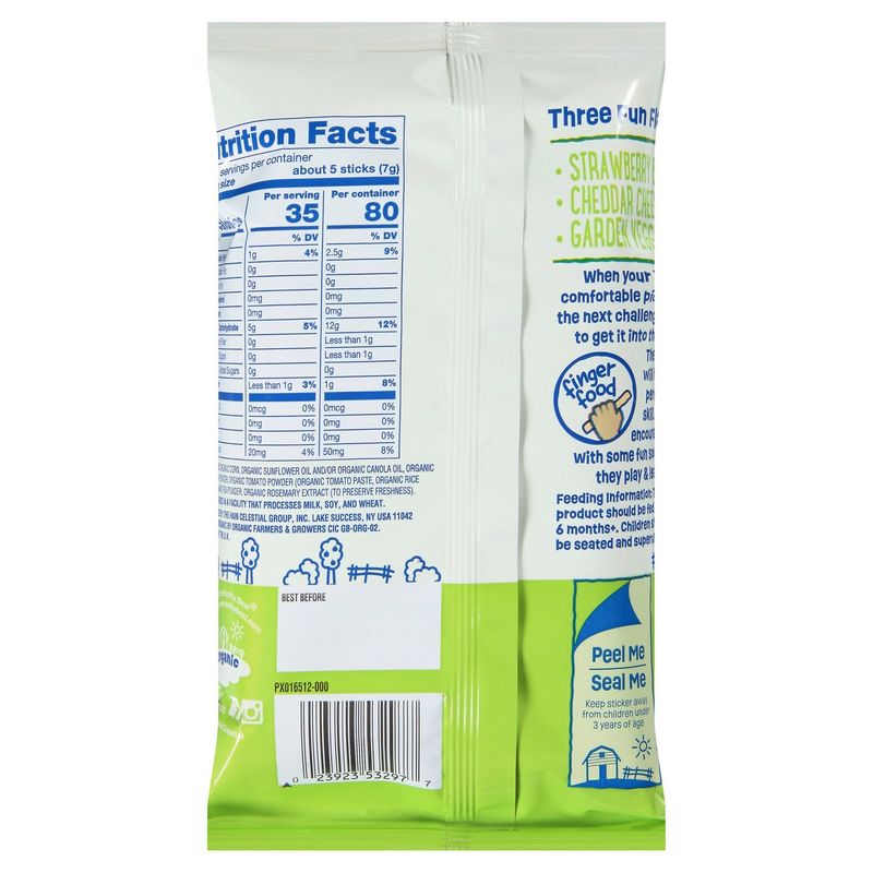 Earth's Best Organic Garden Veggie Crunchy Sticks Teething Snack 6 m+ ages, 0.56 oz