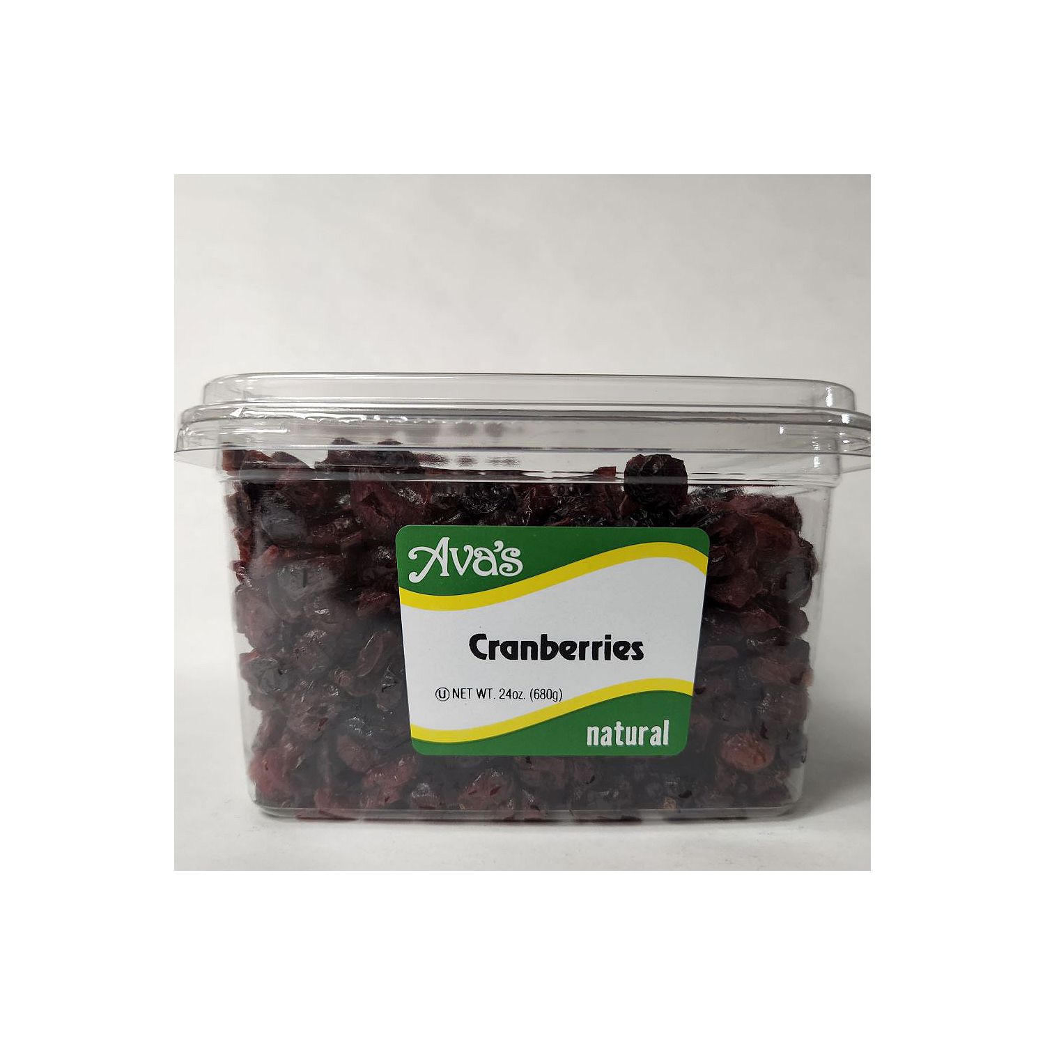 Ava's Dried Fruits and Snacks Cranberries - Tub, 24 oz